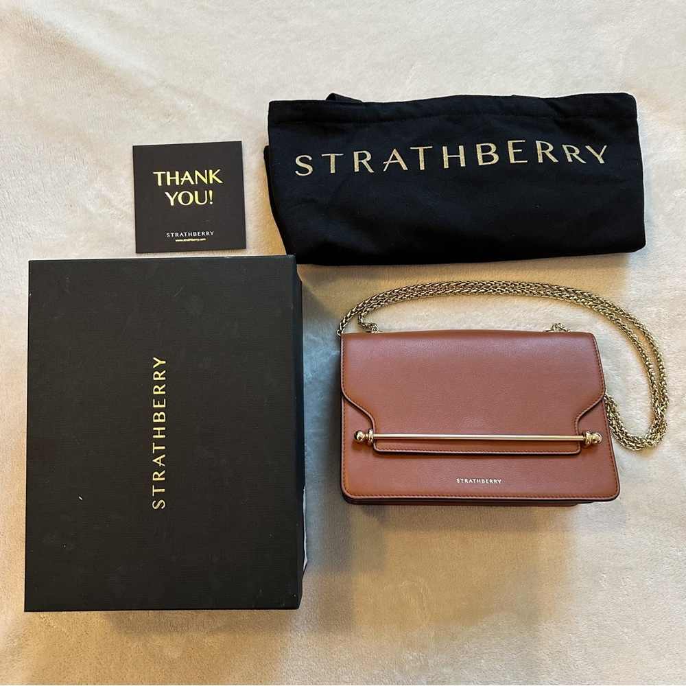 Pre-owned Strathberry East/West Bag in Chestnut